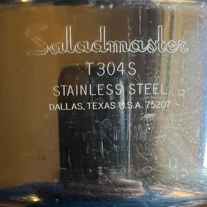 Saladmaster T304S Stainless Steel 1.5 qt cooking pot. No lid